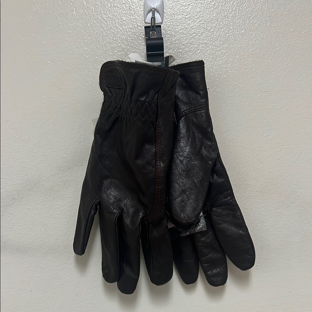 Hot Fingers Brown Leather Gloves